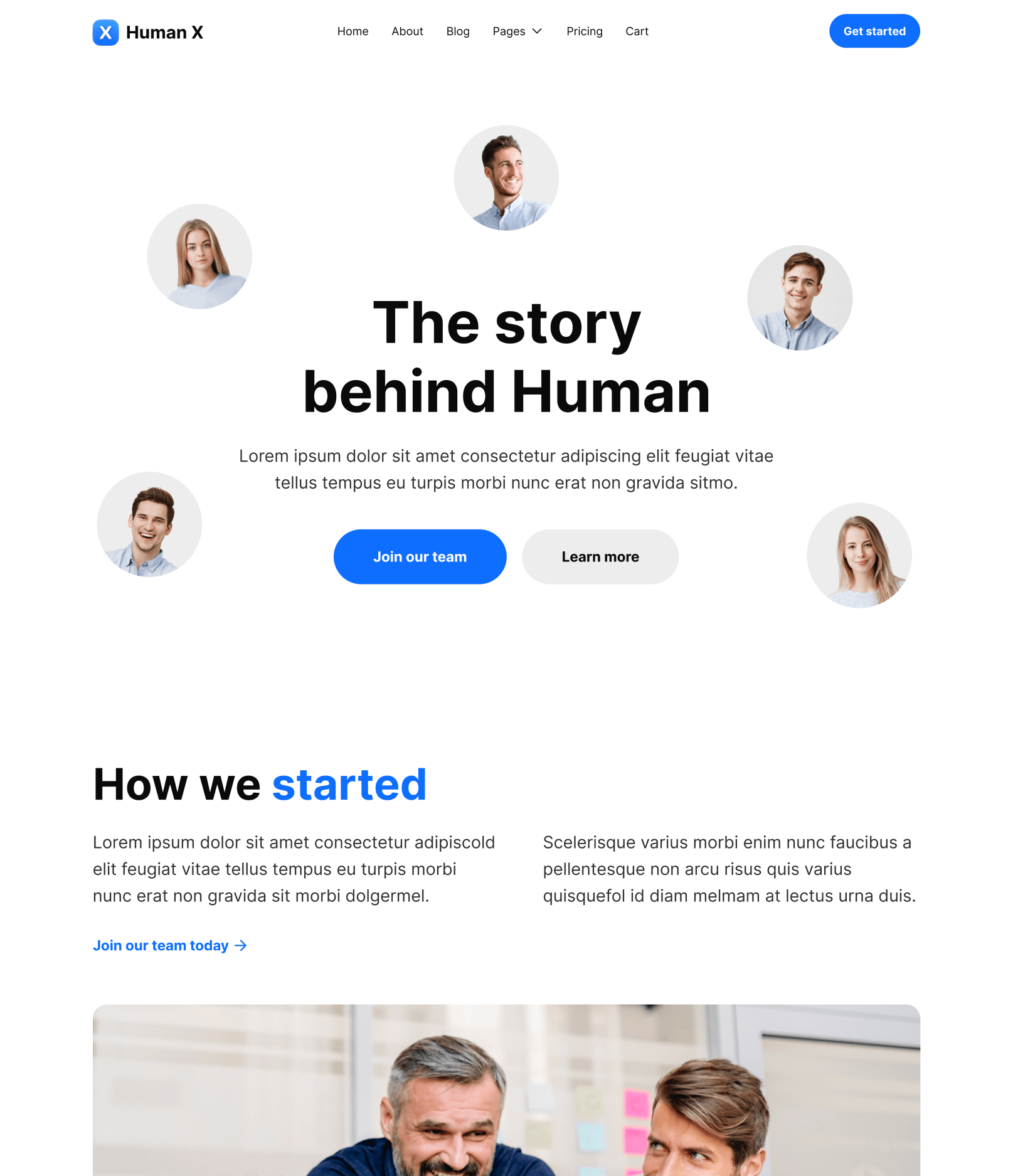 About - Human X Webflow Template