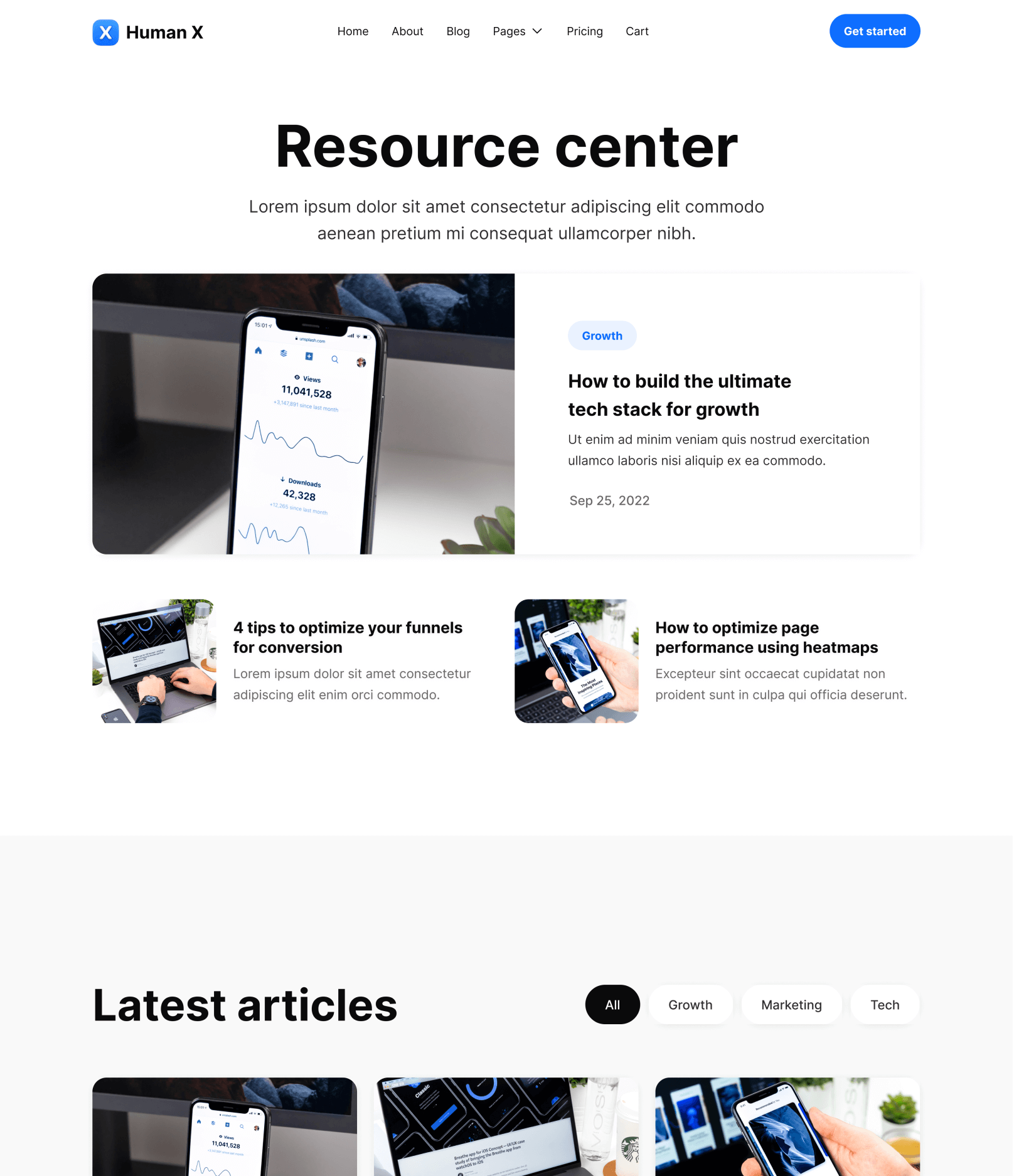 Blog V1 - Human X Webflow Template