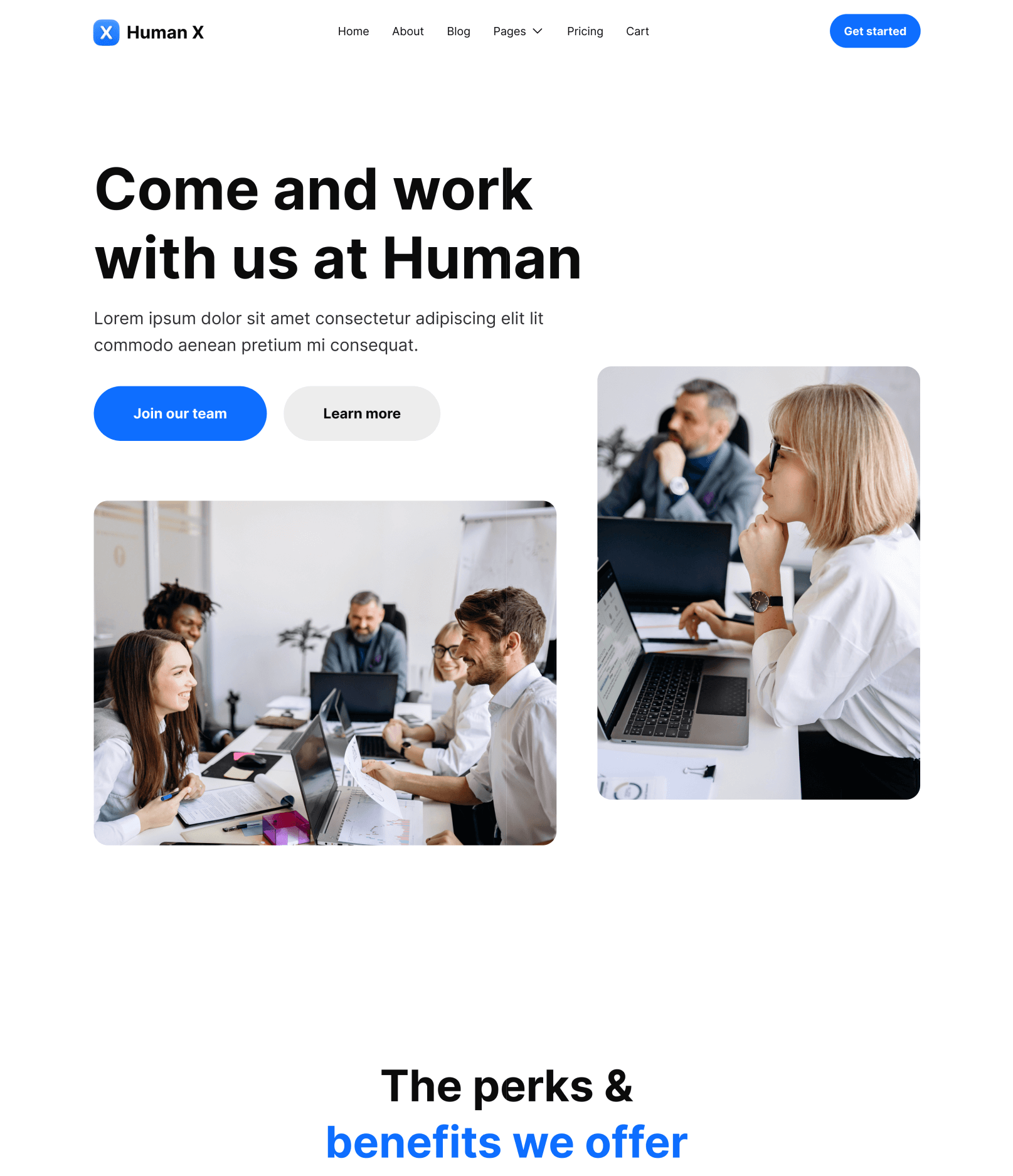 Careers - Human X Webflow Template