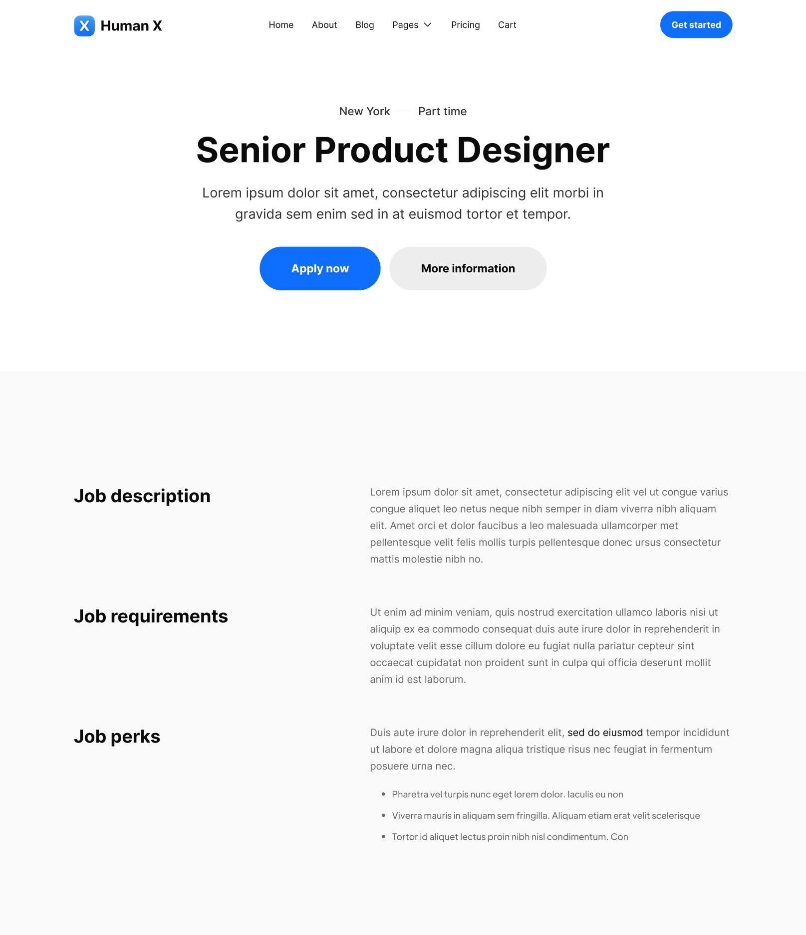 Careers Single - Human X Webflow Template