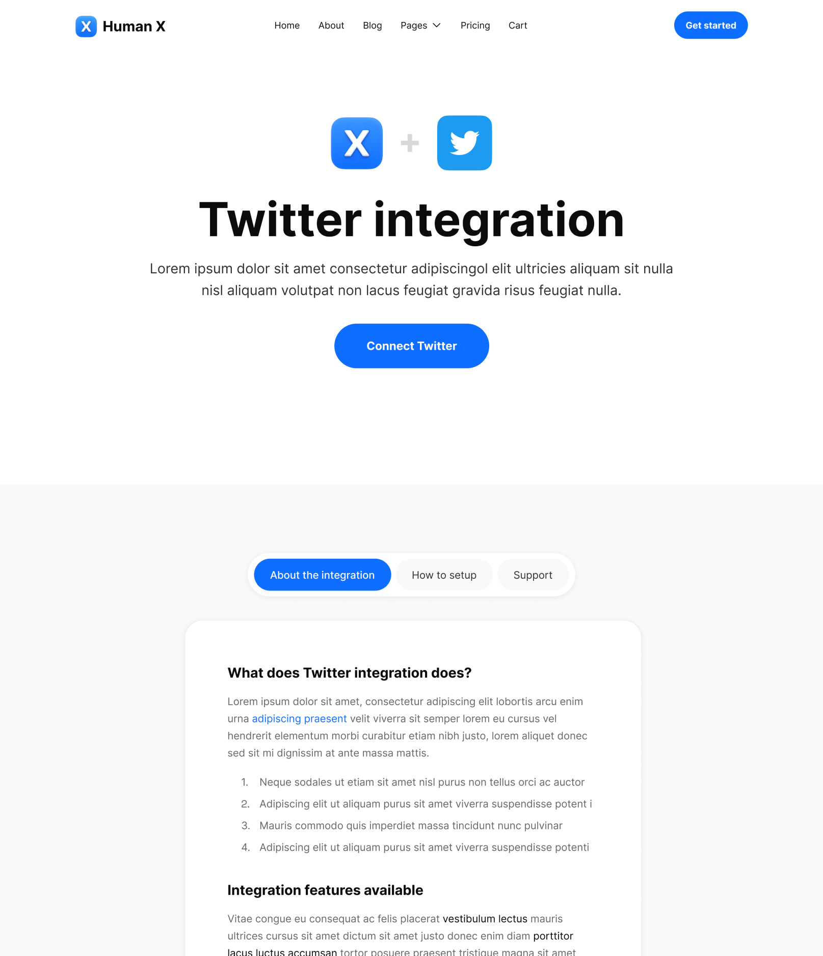 Integration Single - Human X Webflow Template