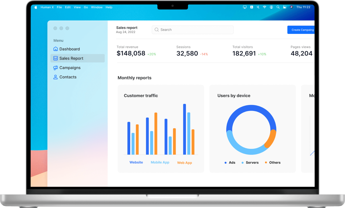 Human X For MacOS Monterey - Human X Webflow Template